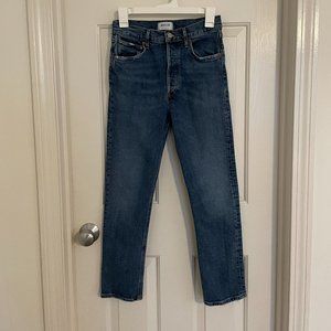 Agolde Riley High Rise Straight Crop Jeans